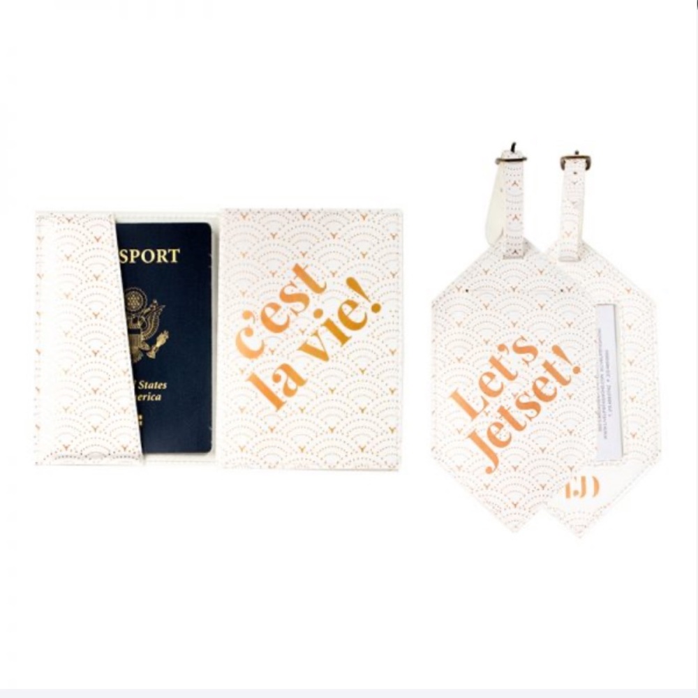 The Jetset diaries passport case & luggage tag duo
